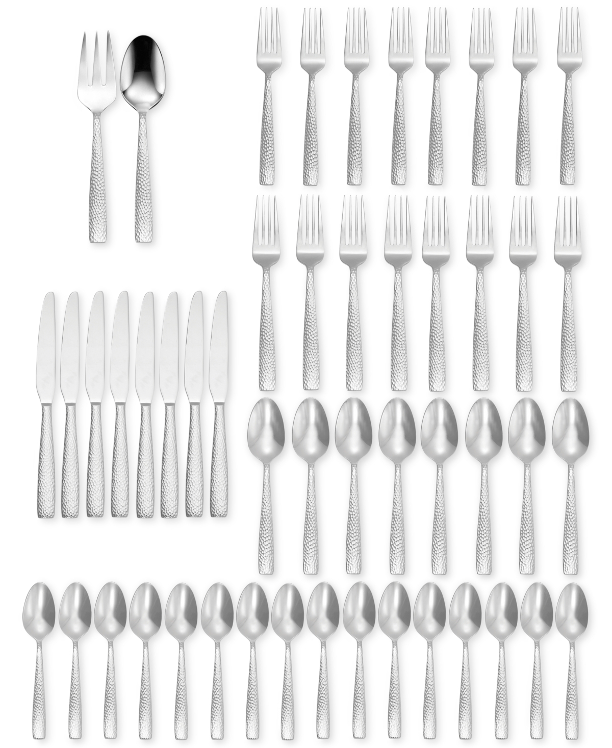 Illuma 50-Pc Set, Service for 8, Created for Macy's - STAINLESS