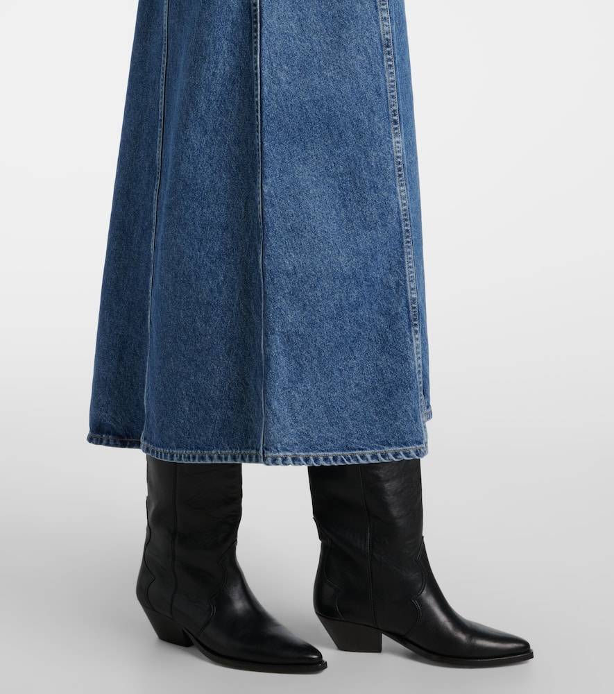 Idalene denim midi dress