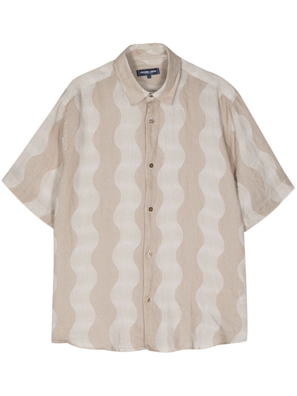 Cabana Stripe Castro linen shirt - Neutrals