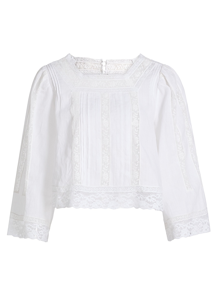 Women's Solistice Lace-Trim Top - Salt