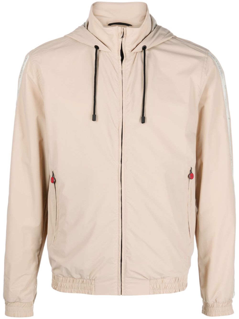 Blouson zip-up hooded jacket - Neutrals