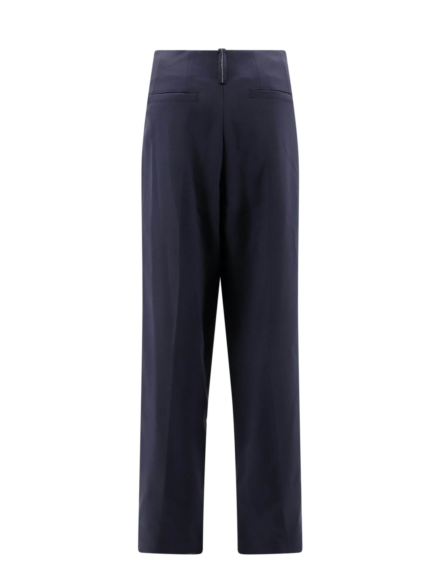 High-waist pleated trousers - Blue