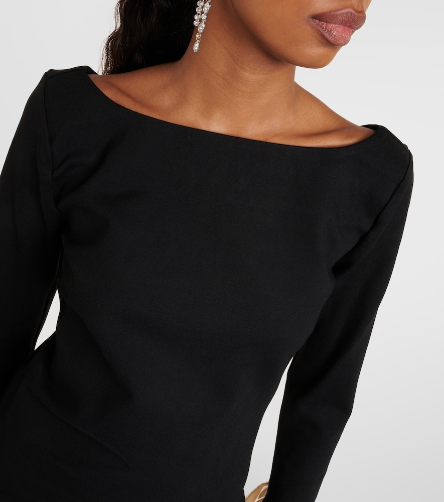 Hawthorne taffeta-trimmed minidress