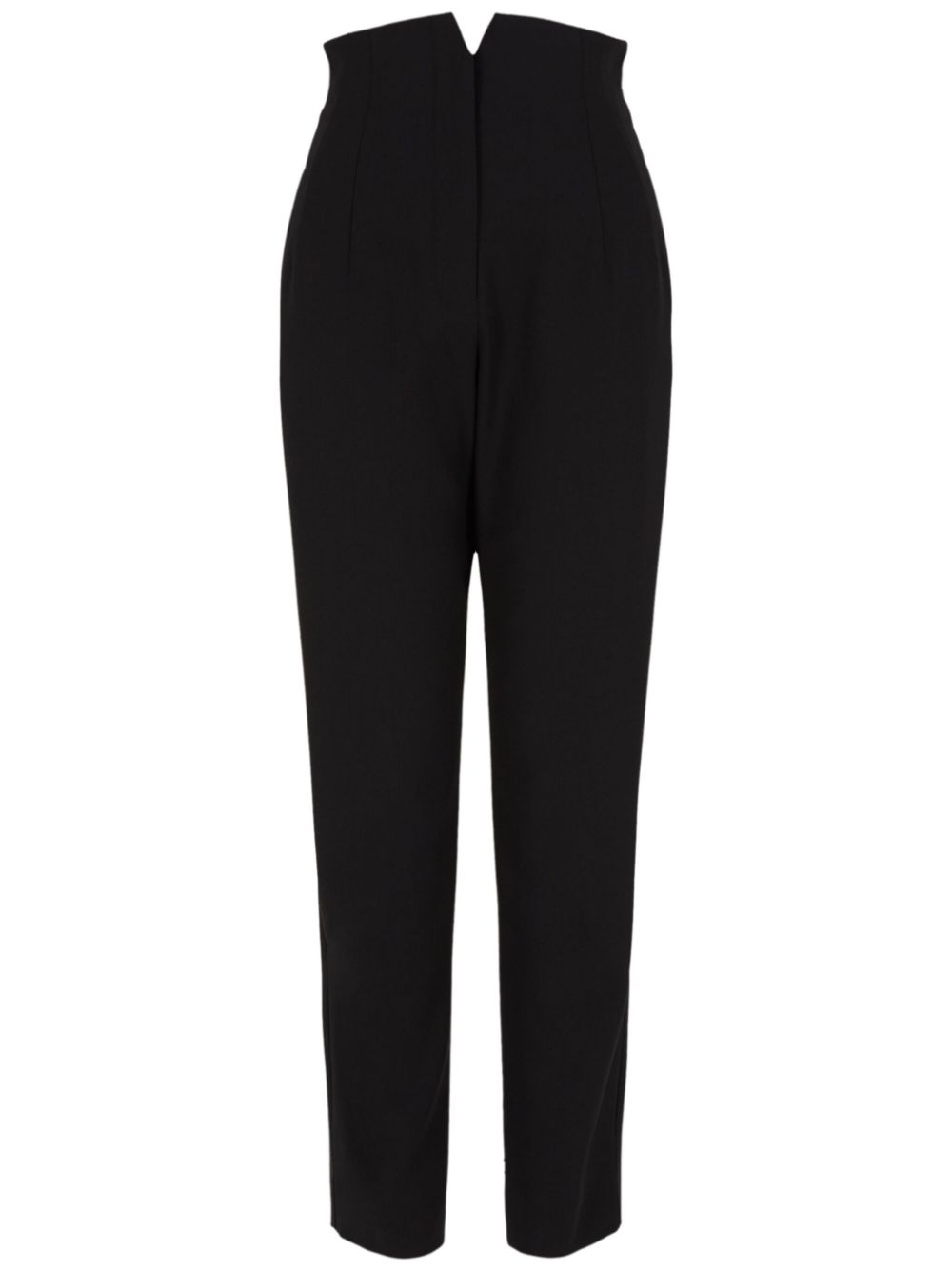 Virgin wool straight-leg trousers - Black