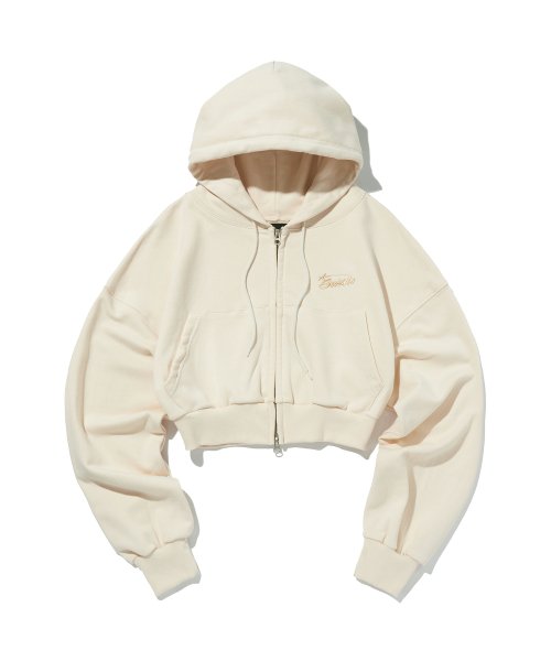CROP HOOD ZIP UP