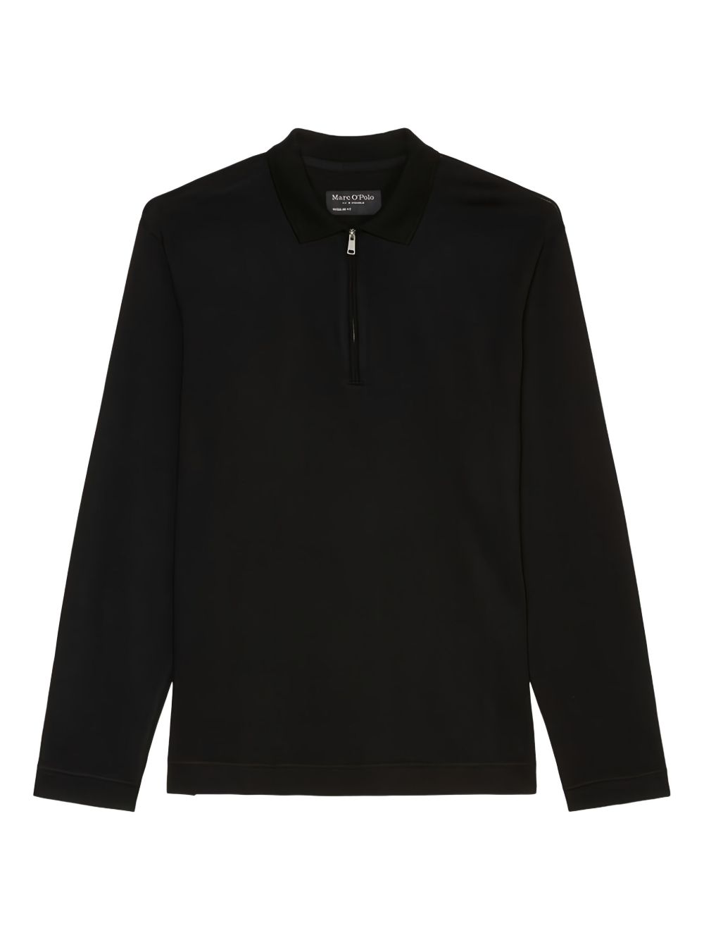 Short-zip polo shirt - Black