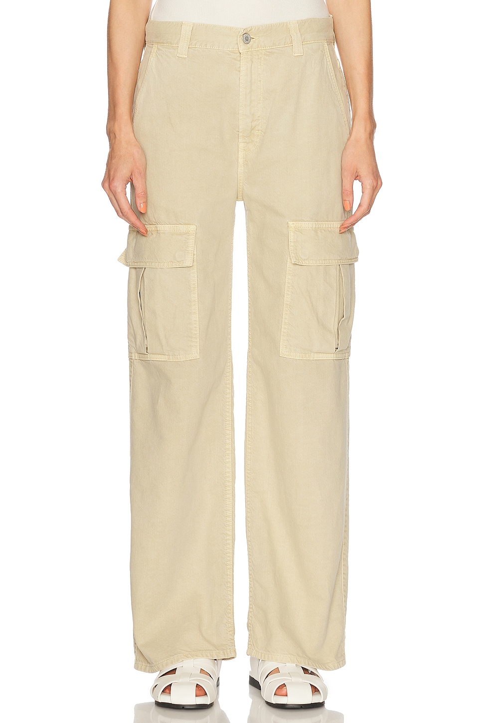 Haikure Charlize Twill Cargo Pant in Barley - Beige.  30 also in 23, 24, 25, 26, 27