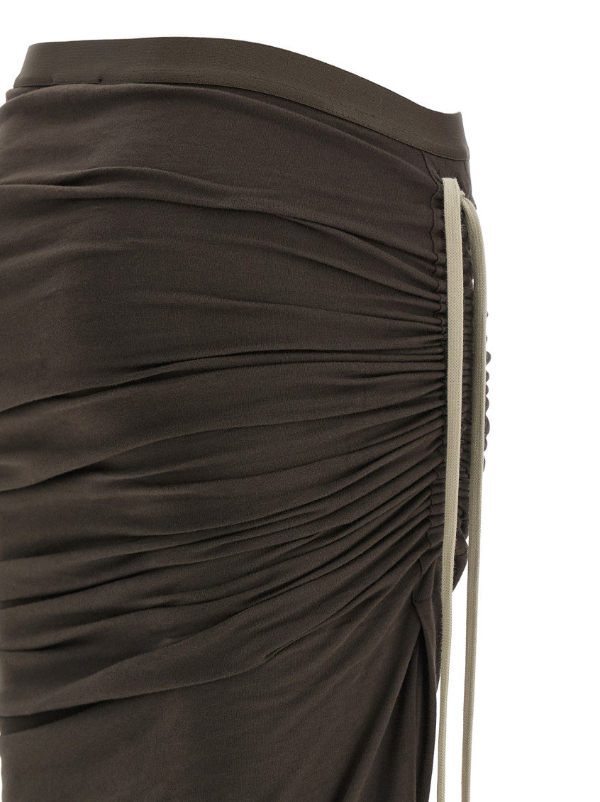 Rick Owens - moncler skirt asymmetric hem ruched drawstring