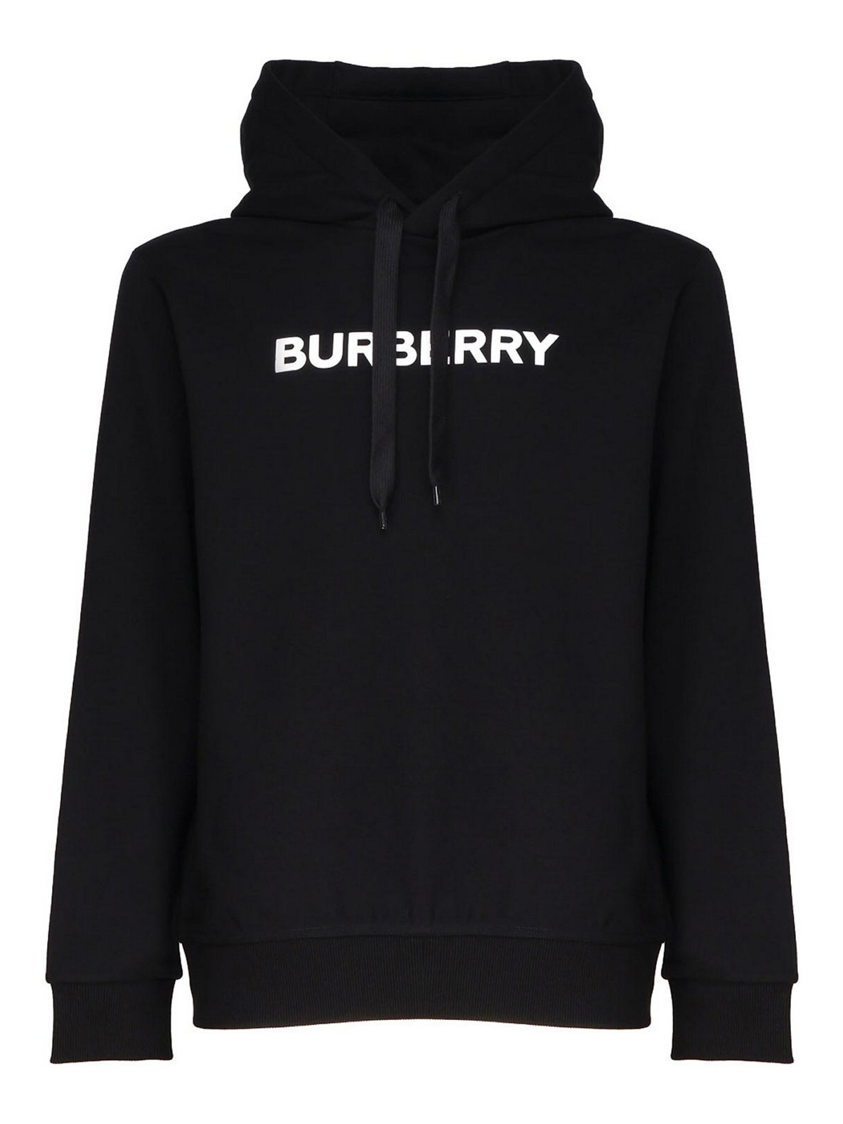 Logo-print cotton hoodie - Black