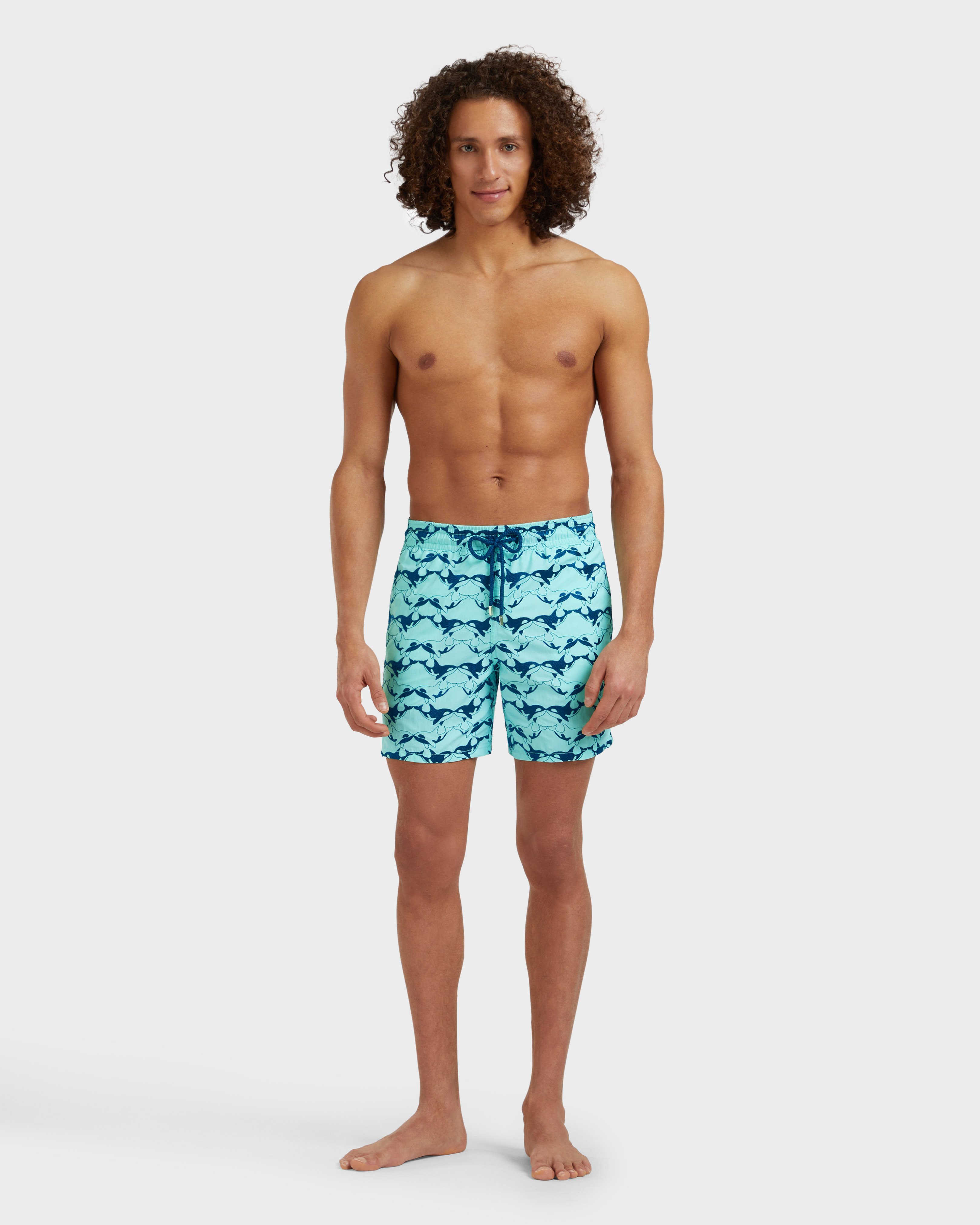 Men Swim Shorts Embroidered Orcas - Limited Edition - Mdb - Mistral - Blue