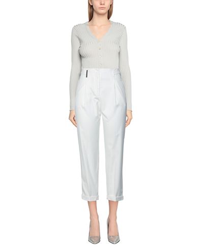 Peserico Woman Pants White Size 6 Cotton, Elastane, Soft Leather