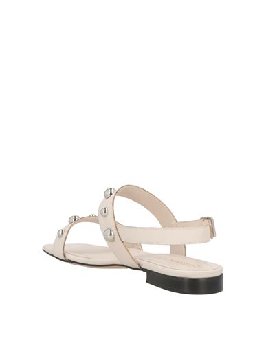 Woman Sandals Cream Size 6 Leather