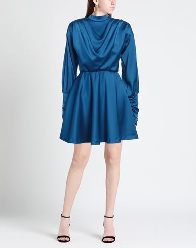 Woman Mini dress Blue Size M PES