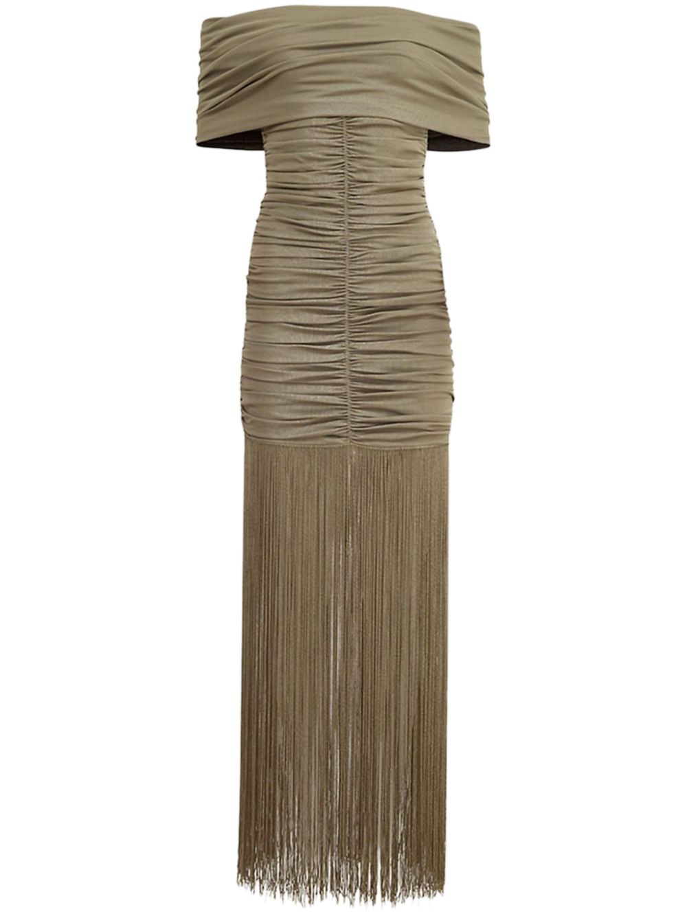 Jacinta ruched maxi dress - Green