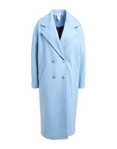 Le Volière Woman Coat Light blue Size S Polyester
