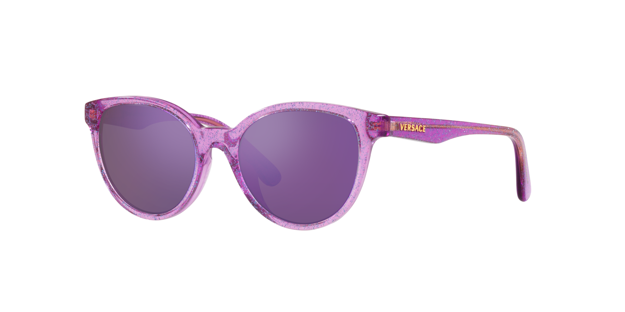 Versace Kid Versace VK4427U 53734V Sunglasses Acetate Violet Grey Pantos Mirrored Mirror