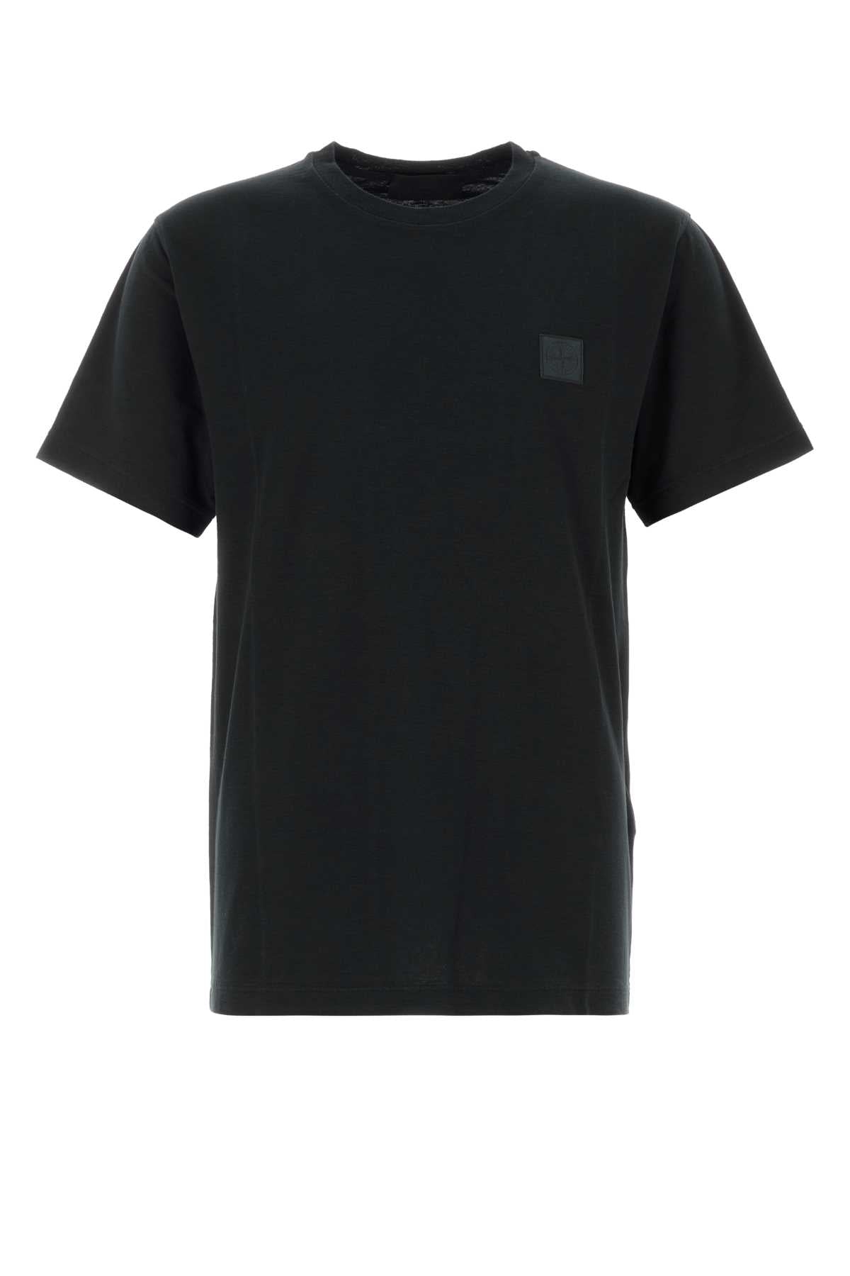 Logo-Patch Cotton T-shirt — Black