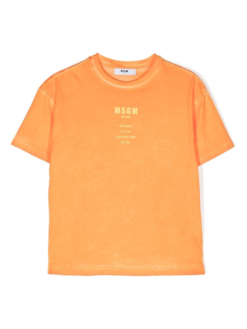 Logo-print cotton T-Shirt - Orange