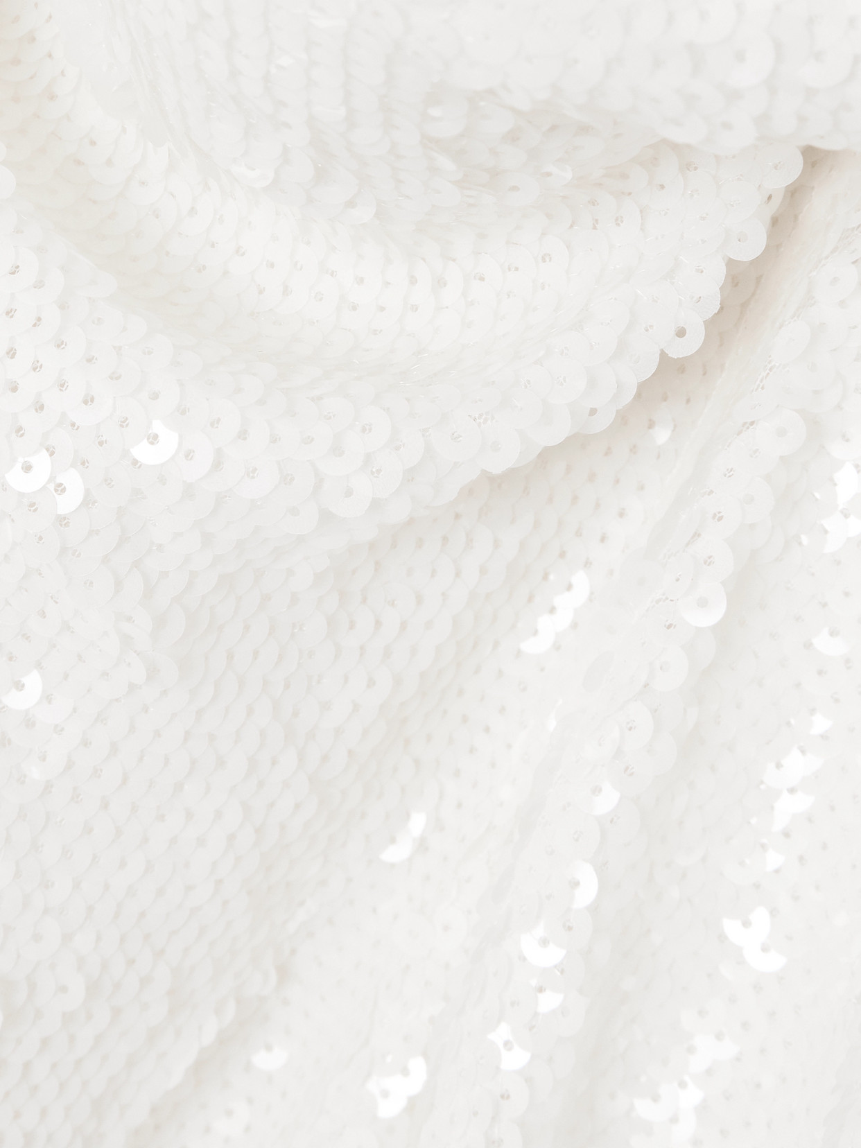 One-shoulder Cape-effect Draped Sequined Silk-blend Gown - Off-white