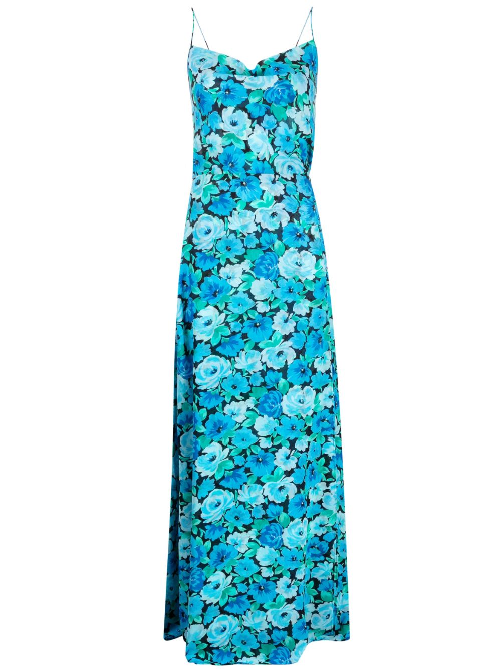 Floral-print maxi dress - Blue