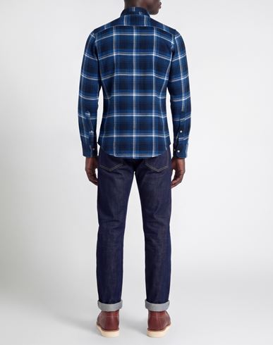 R3d Wöôd Man Shirt Blue Size S Cotton
