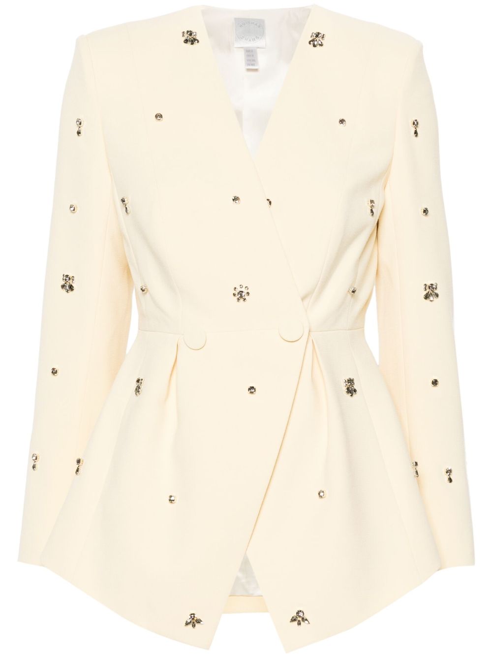Milo crystal-embellished crepe blazer - Yellow