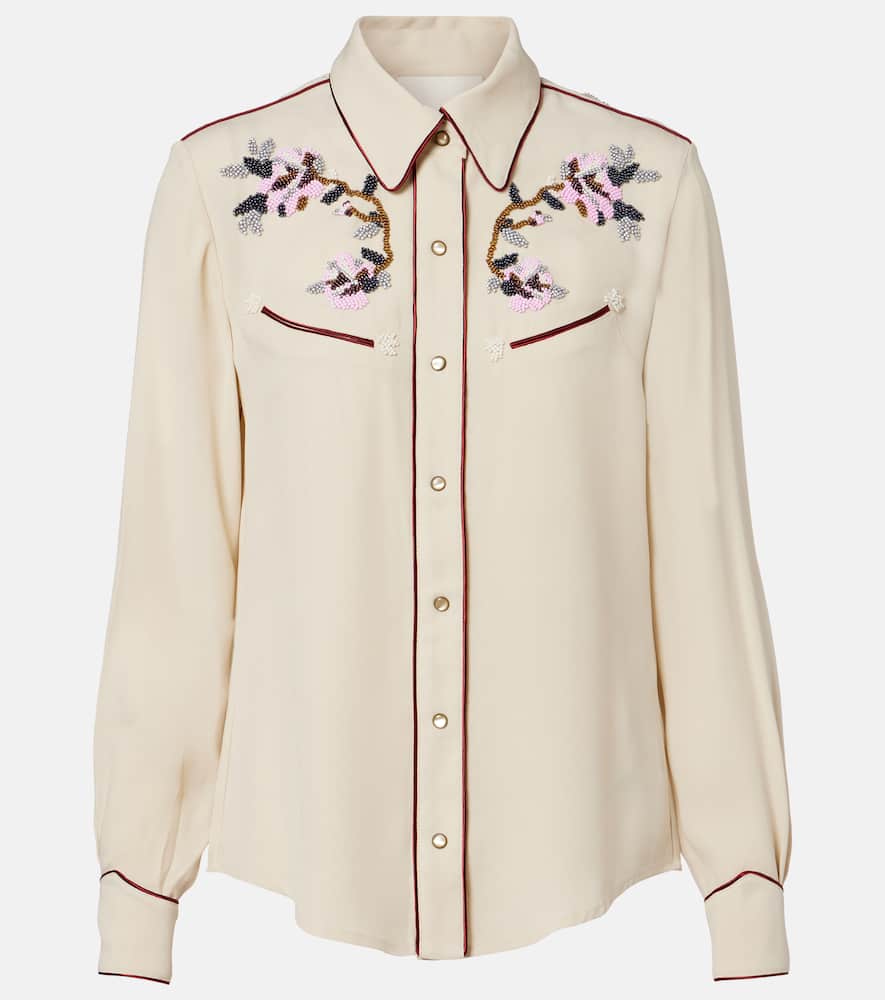 Yzea beaded cady shirt
