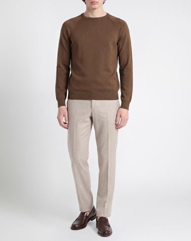 Man Sweater Dark brown Size XL Cotton, Elastane