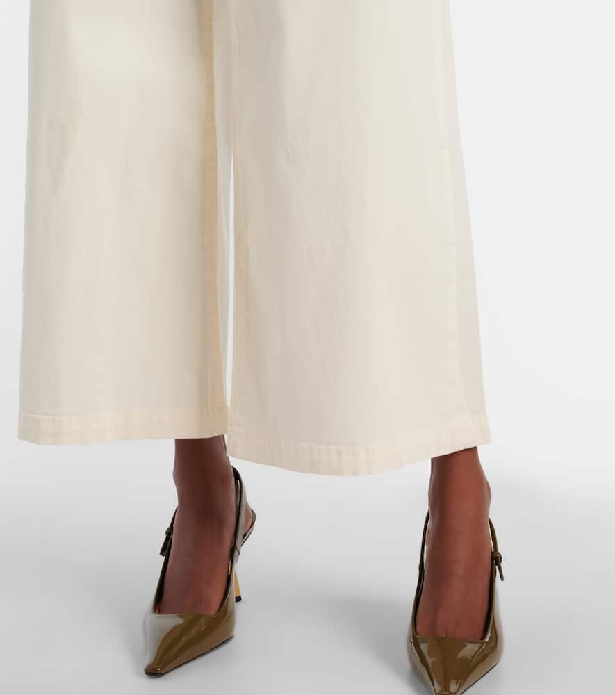 Caden cotton-blend twill wide-leg pants