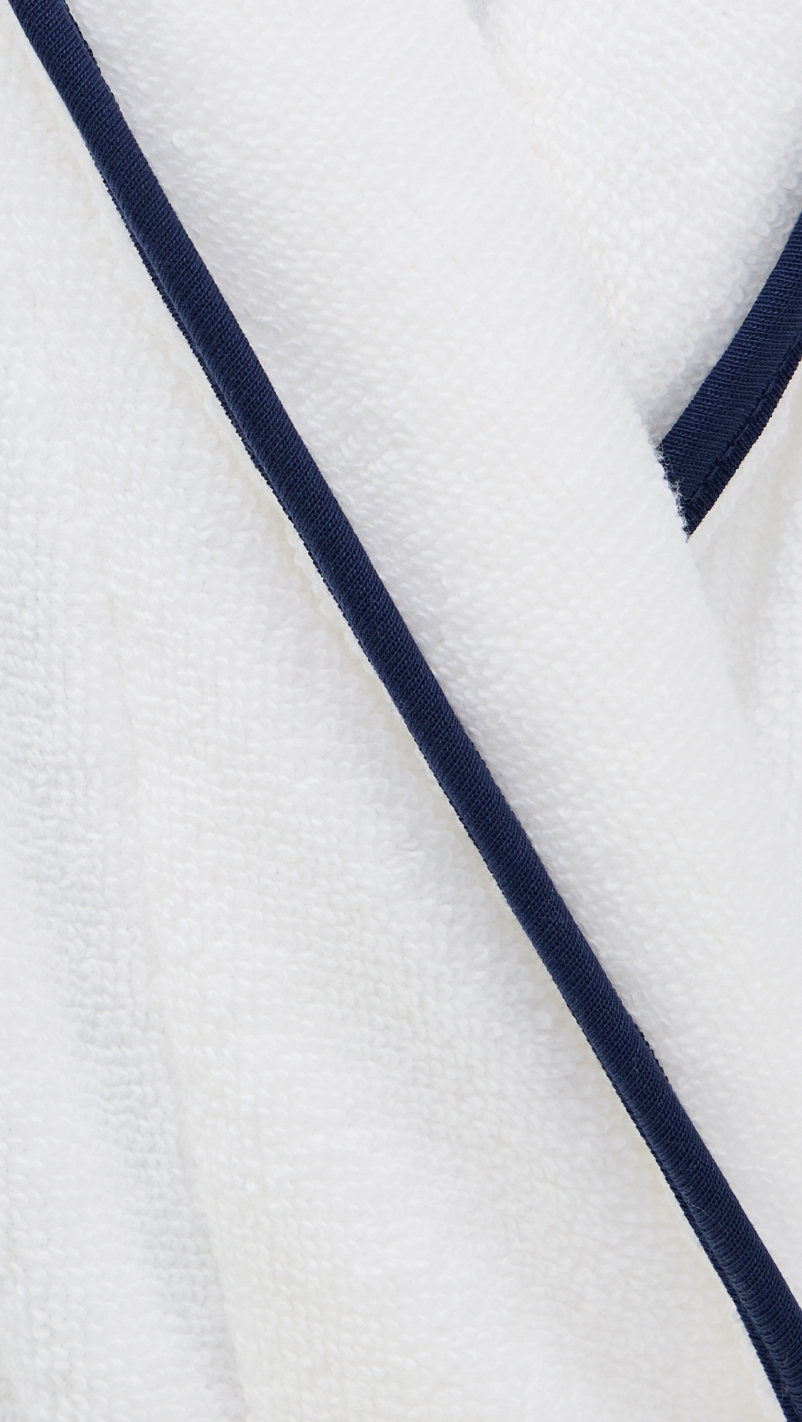 The Hotel Robe White/Navy M