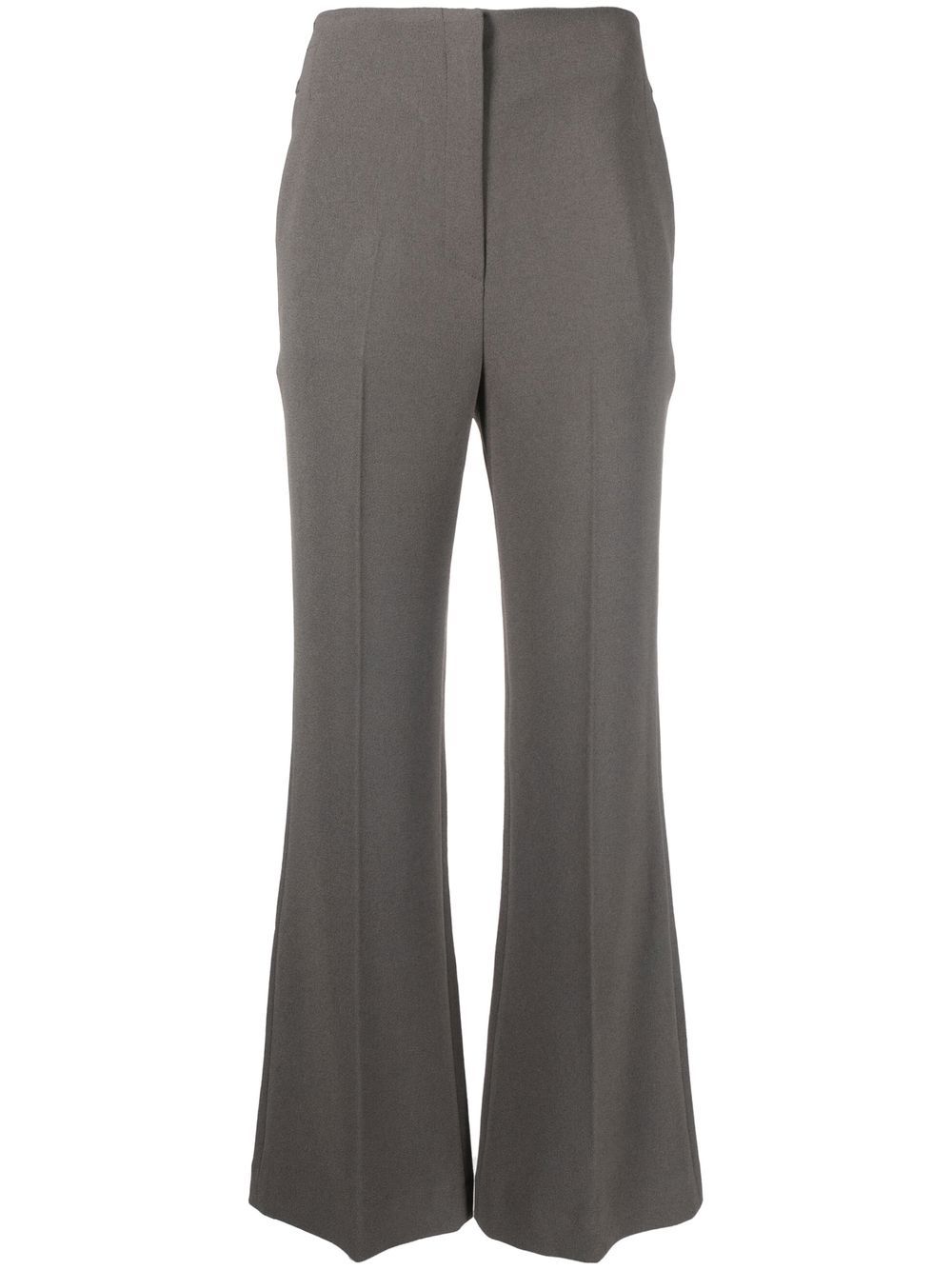 Cropped kick flare trousers - Grey