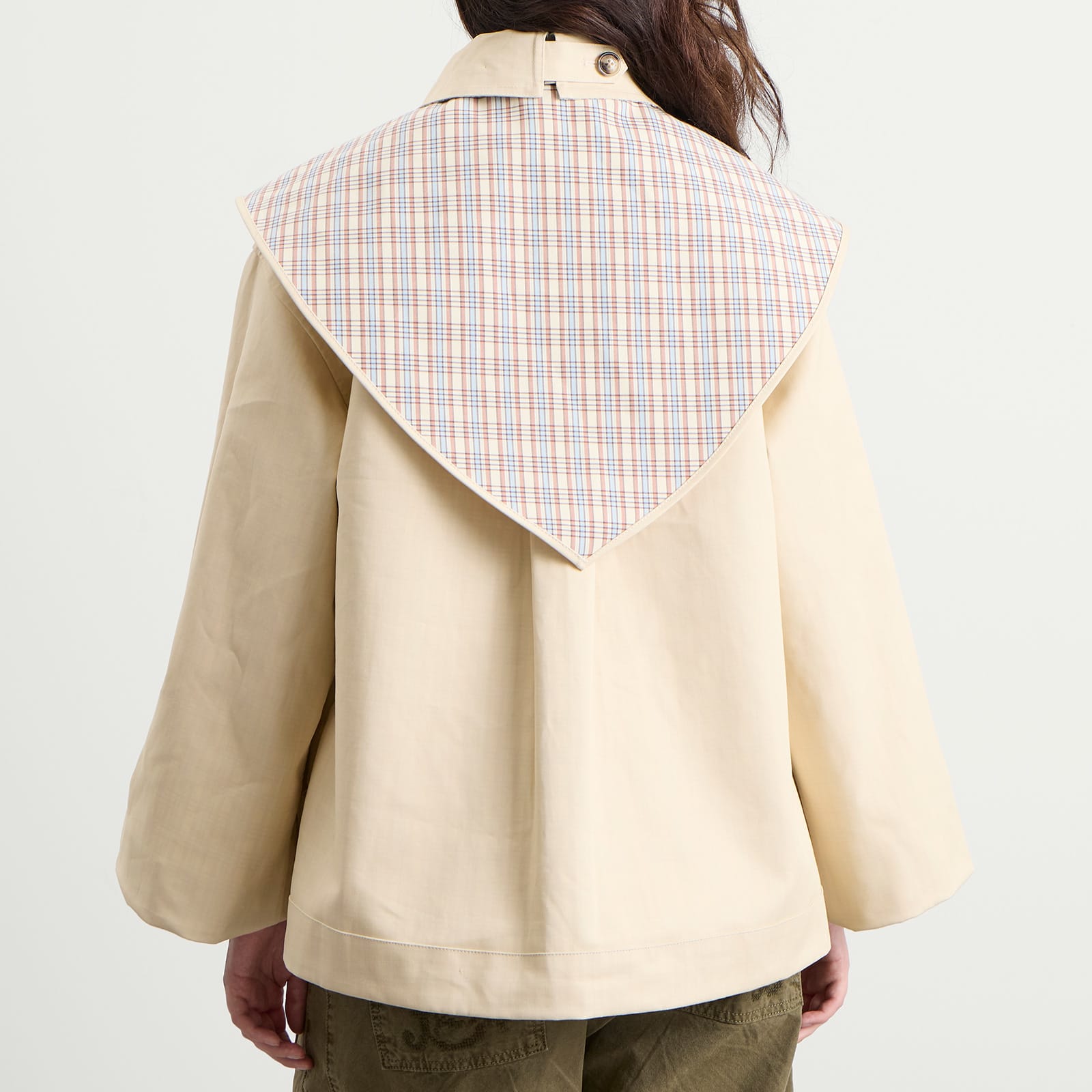 Women's Jerry Reversible Crop Trench Coat Stone