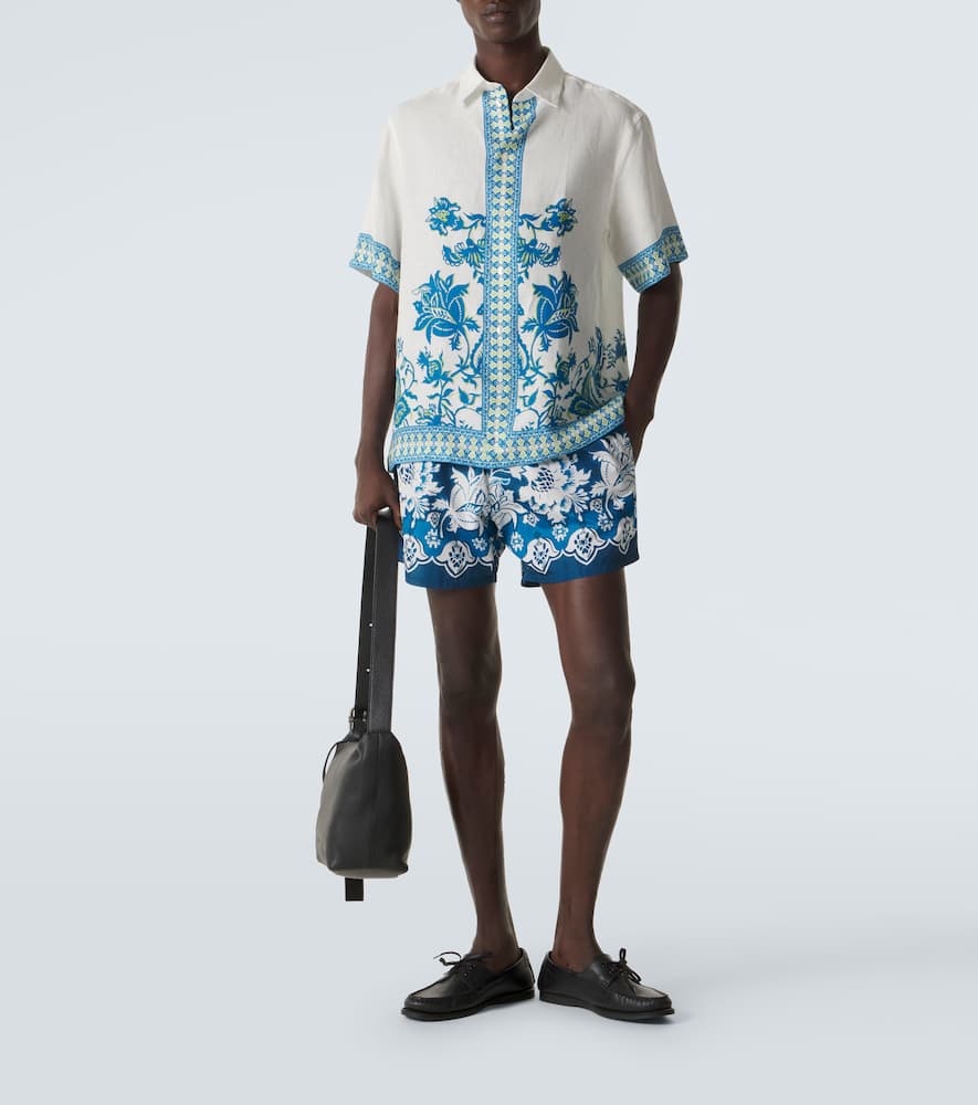 Floral linen shirt