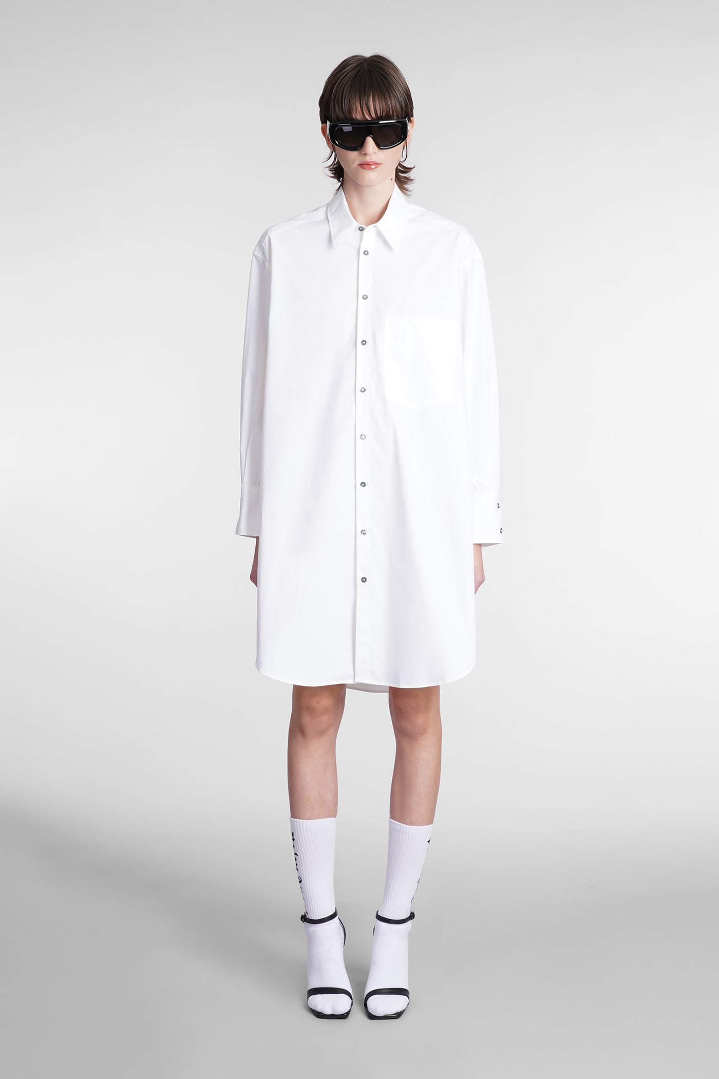 Button-up shirtdress - White