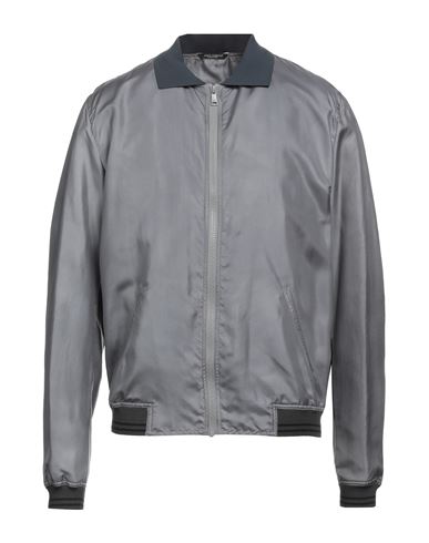 Man Jacket Grey Size 36 Silk, Elastane
