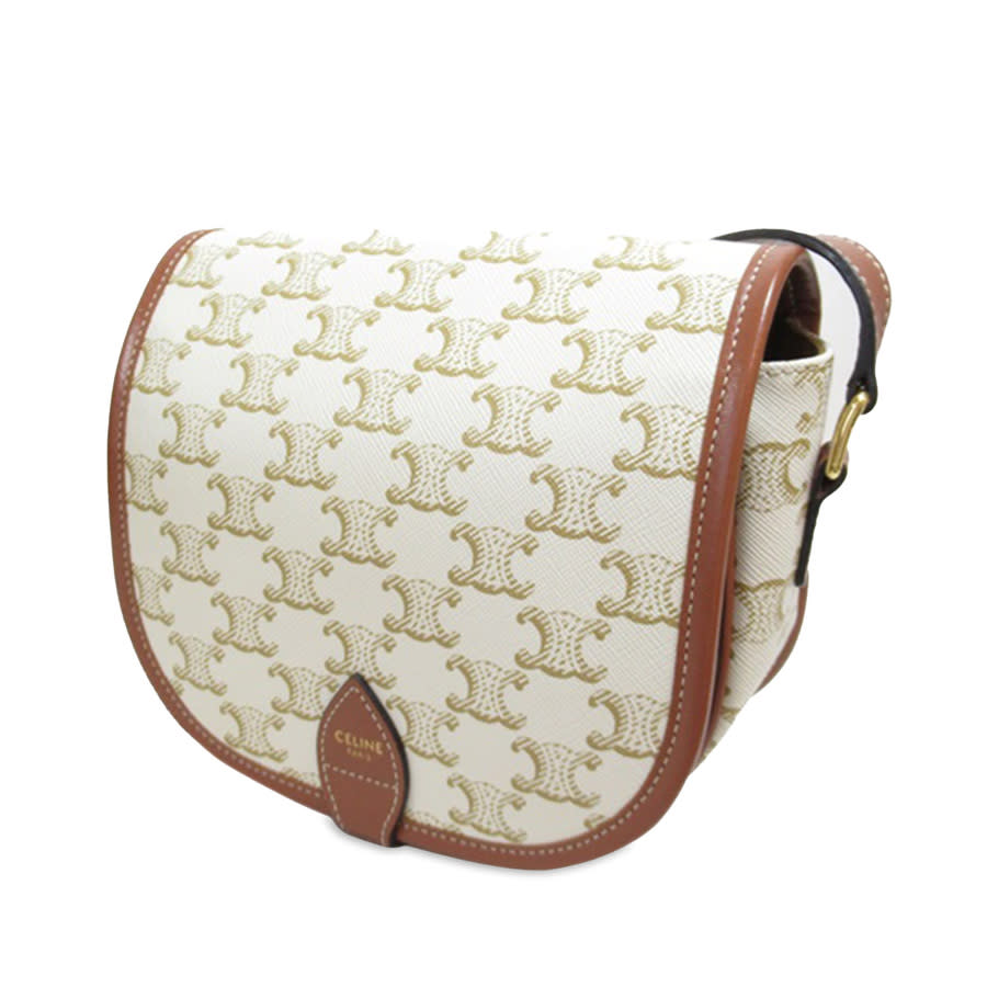 Pre-owned Medium Triomphe Coated Canvas Folco Crossbody CEH56LB3578JH2UA
