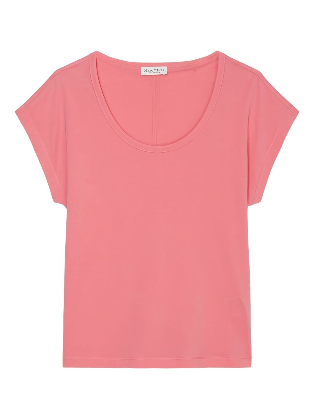 Scoop-neck cap-sleeve top - Pink