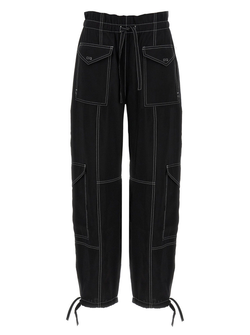 Light Slub High Waist Pocket Pants