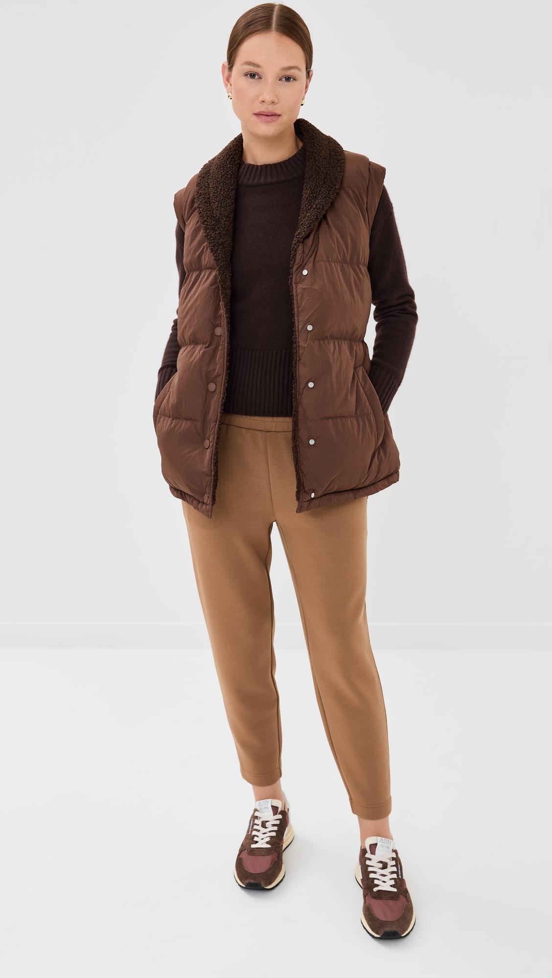 Lanville Reversible Gilet Chestnut/Coffee Bean