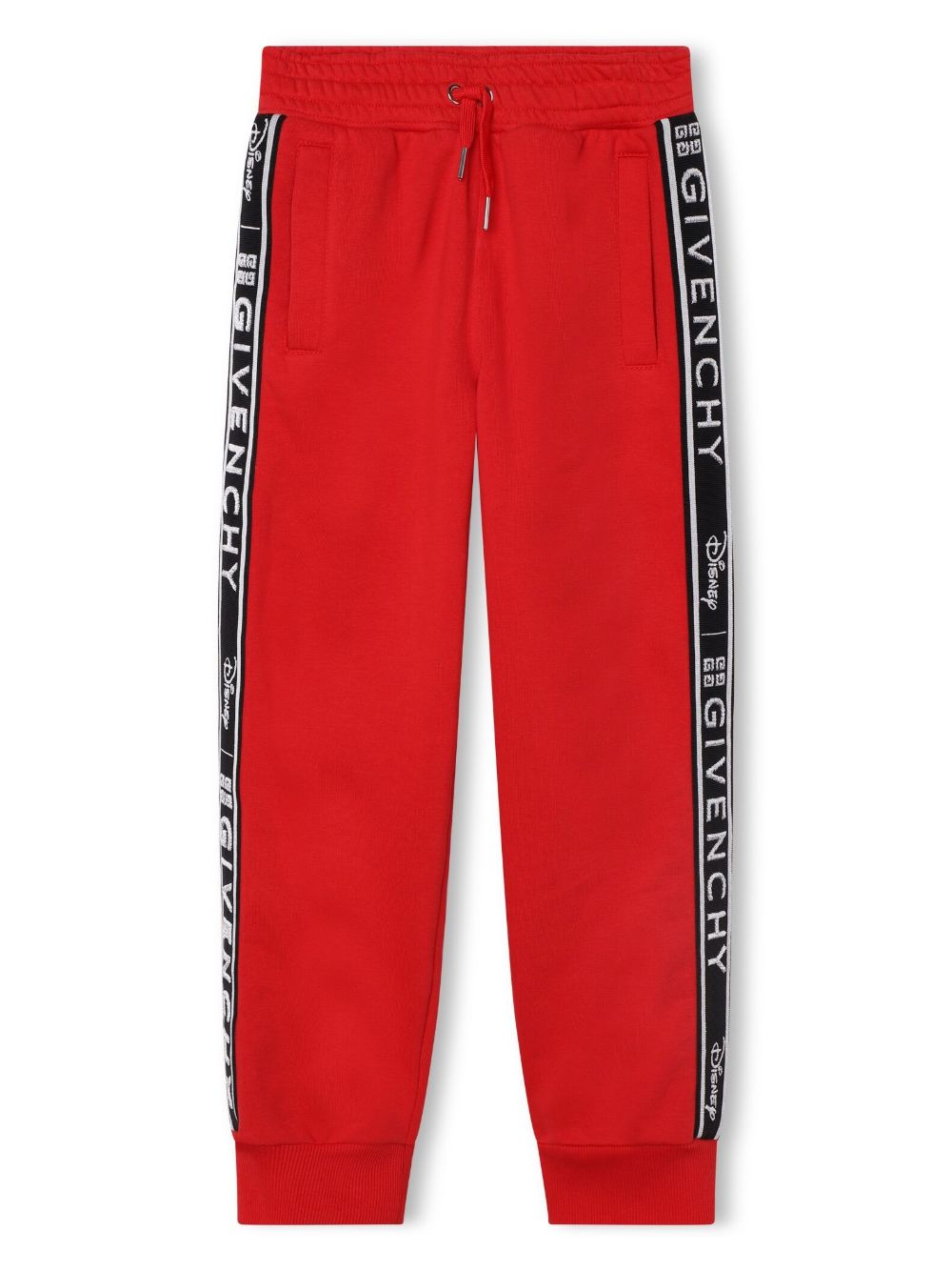 X Disney logo-tape track pants - Red