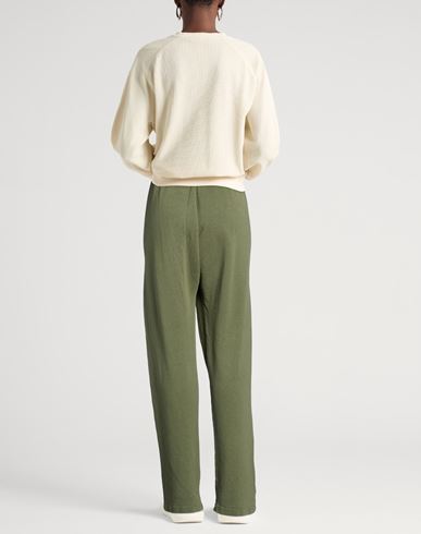 Woman Pants Military green Size L Hemp, Organic cotton