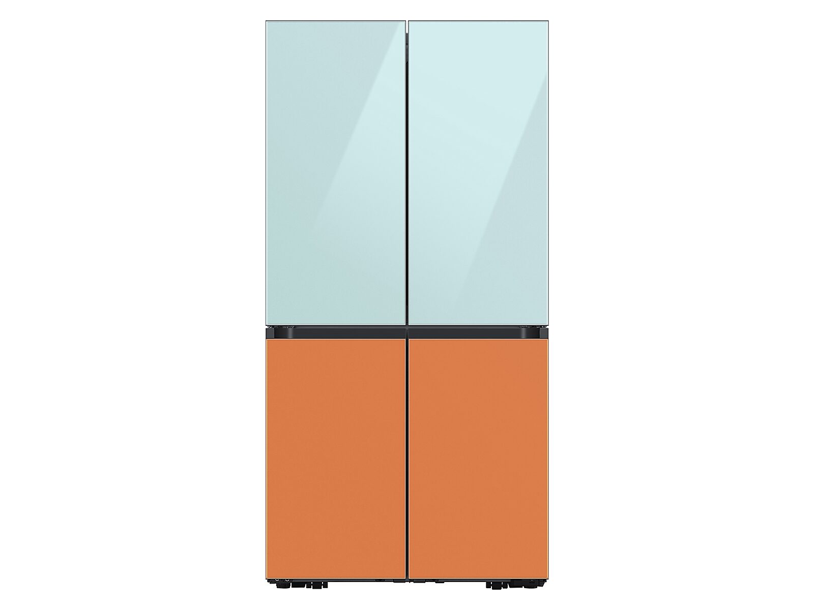 Bespoke 4-Door Flex™ Refrigerator Panel in Morning in Blue Glass - Top Panel(RA-F18DUUCM/AA)