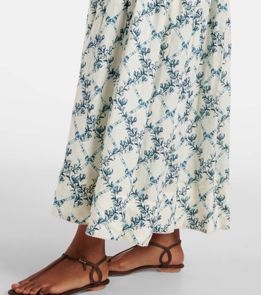Balsa open-back linen midi dress