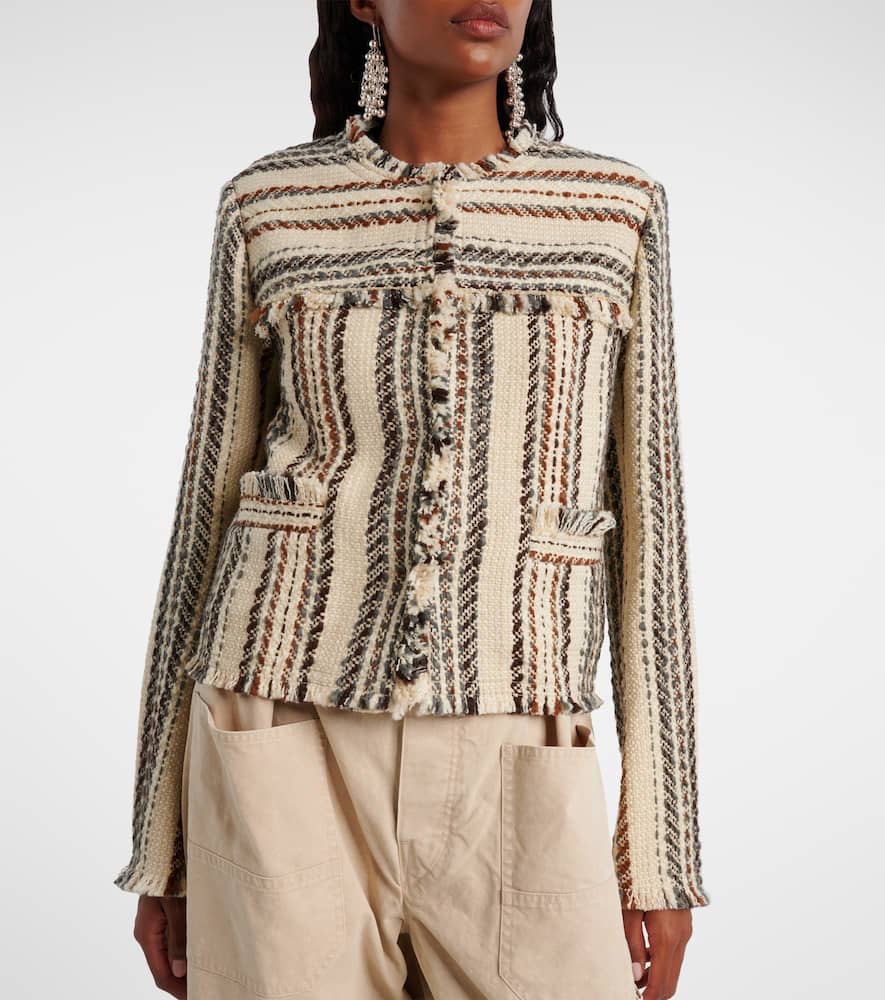 Izaria cotton and wool-blend jacket