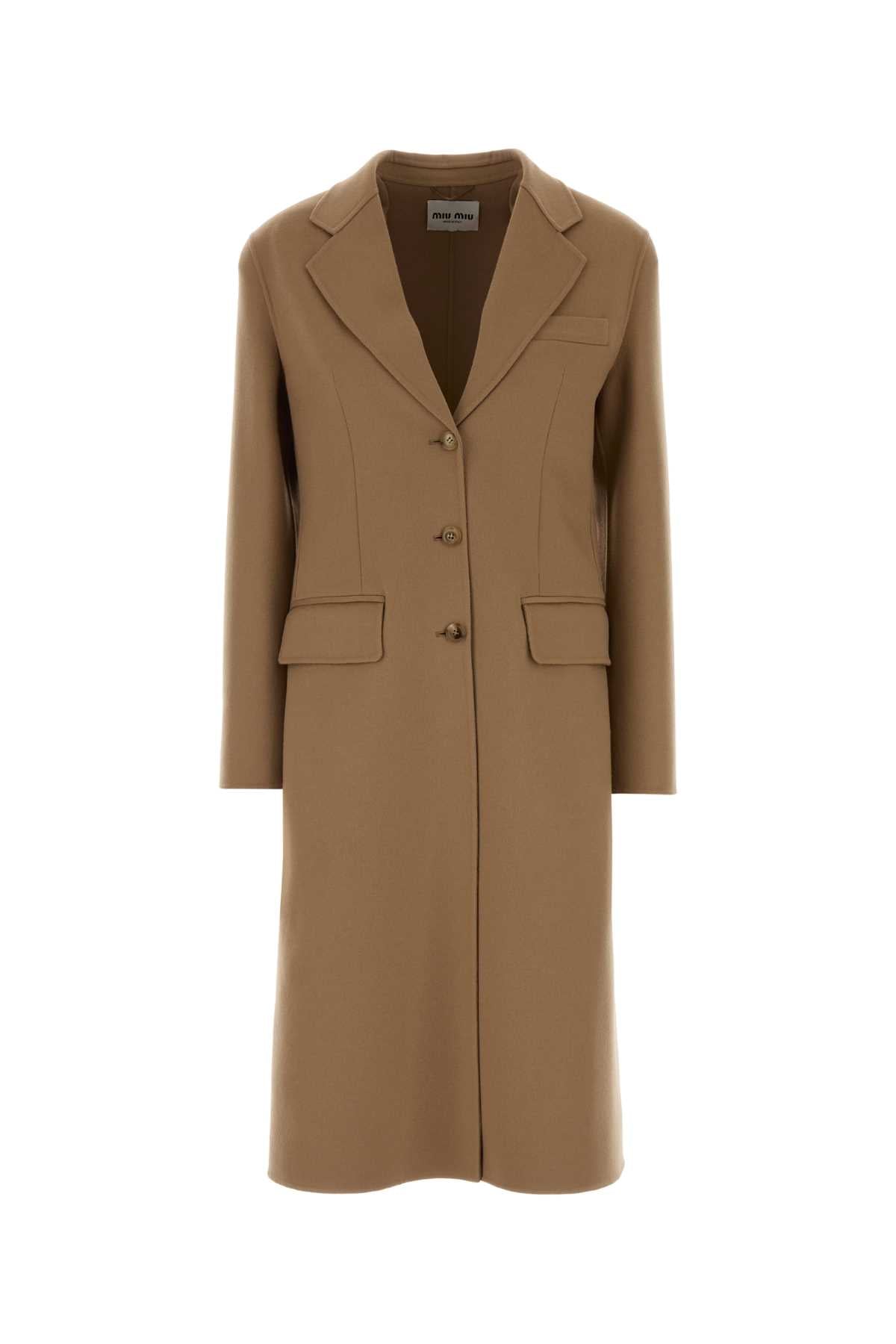 Virgin Wool & Cashmere Coat — Beige