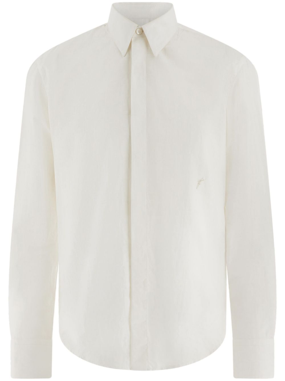 Monogramed cotton shirt - White