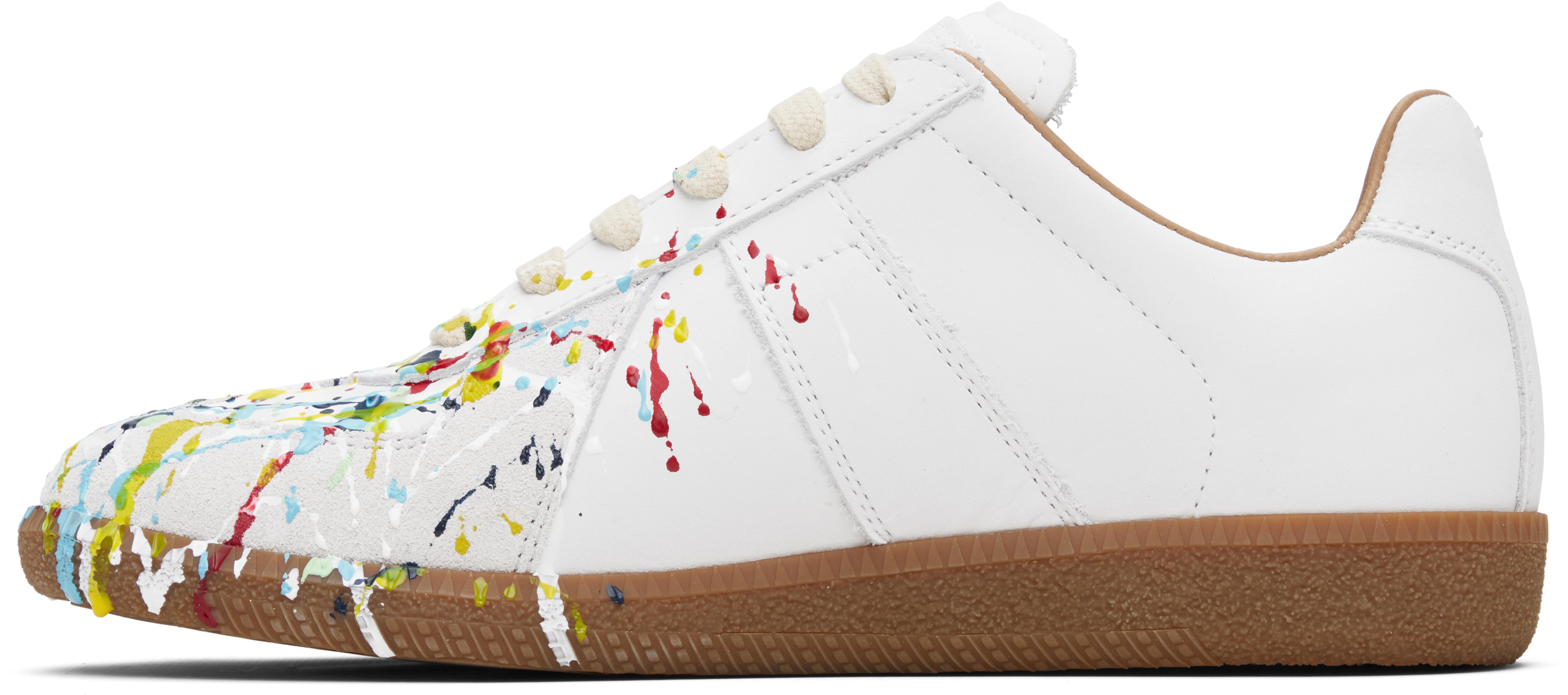 White Paint Replica Sneakers