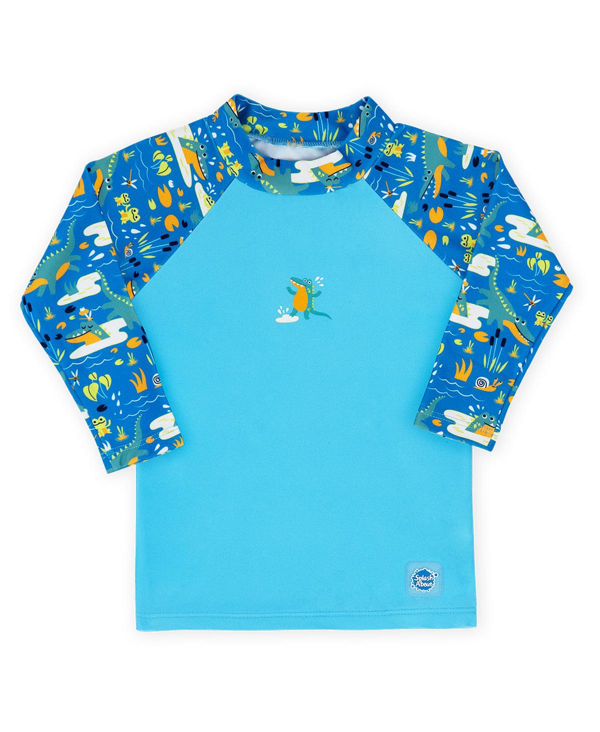 Toddler Long Sleeve Rashguard - Crocodile swamp