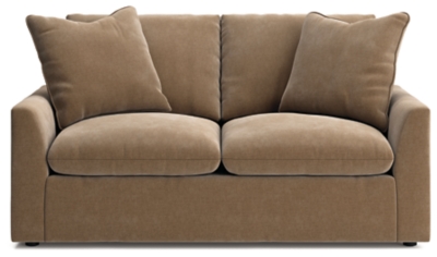 Whitehaven Velvet Loveseat, Sable