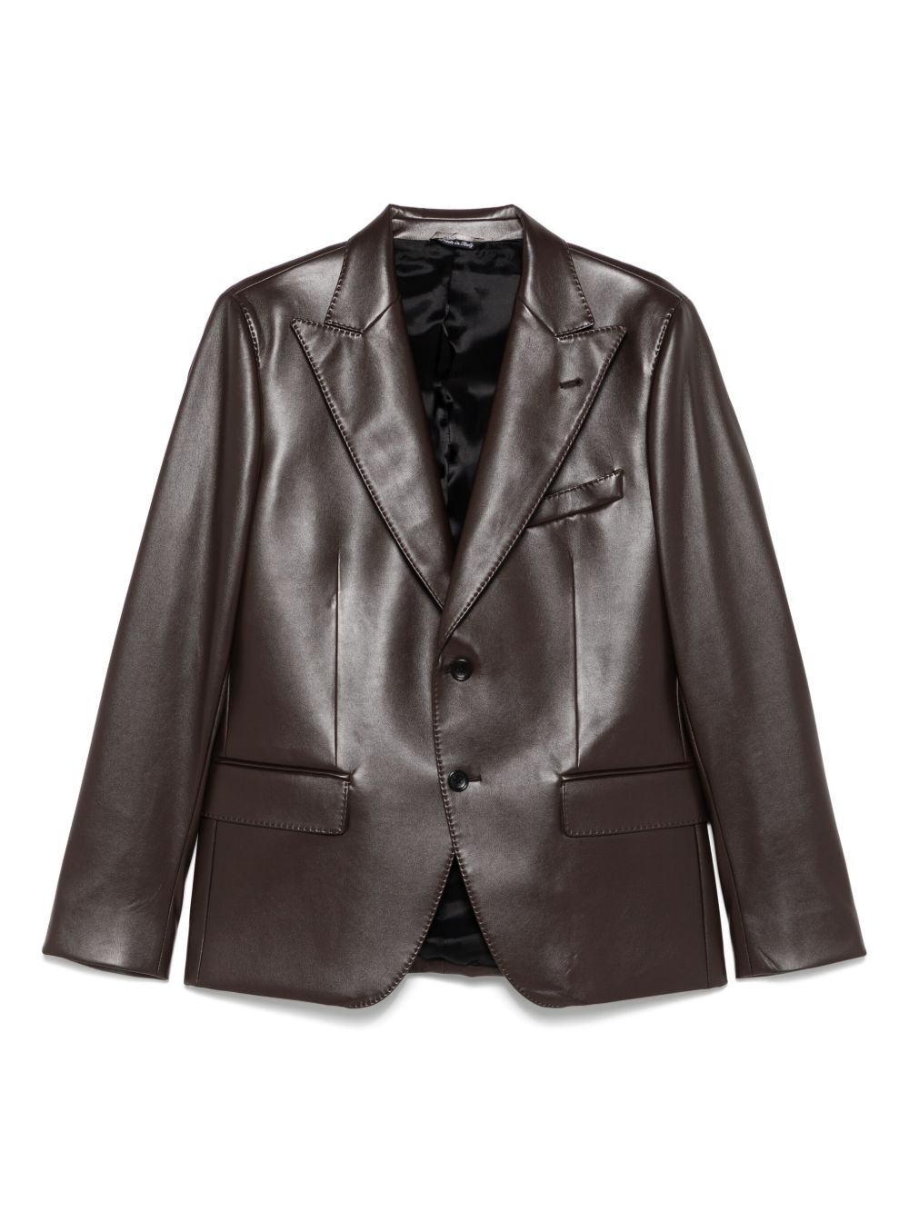 Reveres 1949 leather blazer - Brown